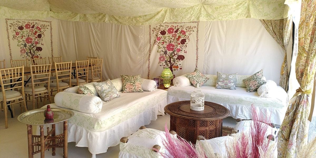 An Arabian Tents marquee dressed for an event