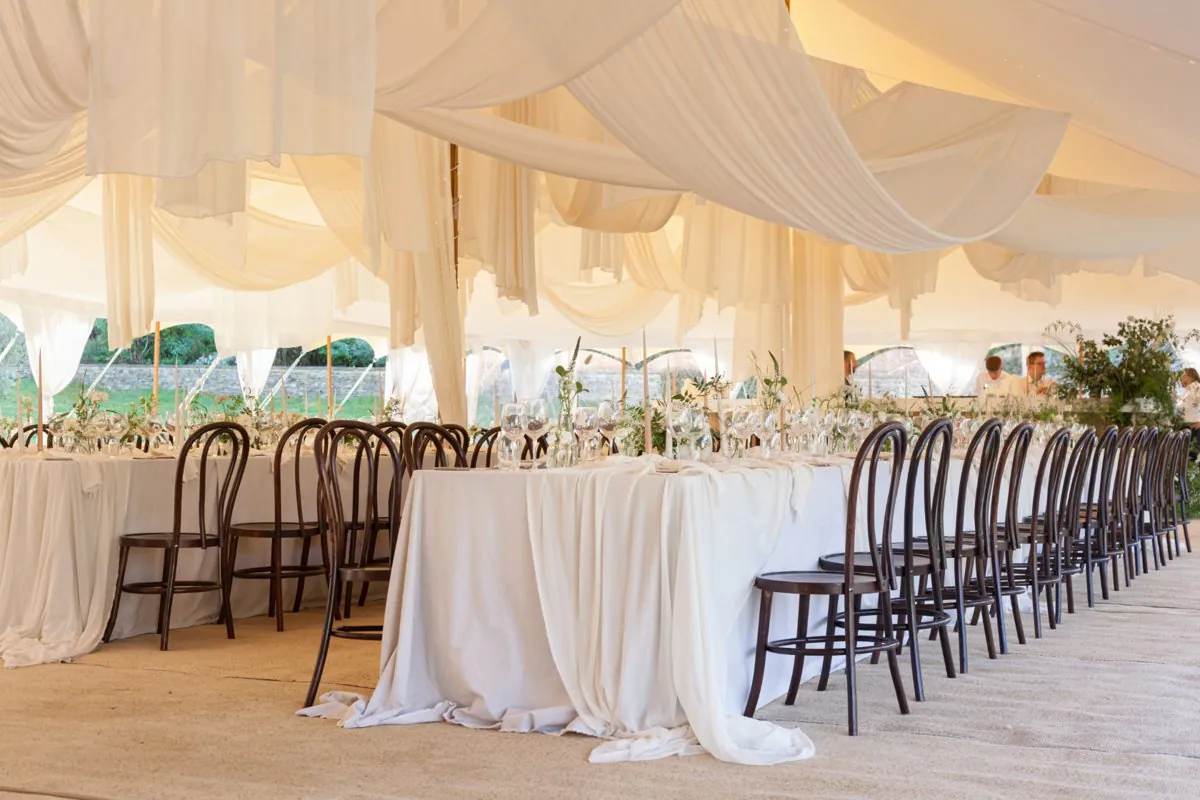 An Arabian Tents marquee dressed for an event