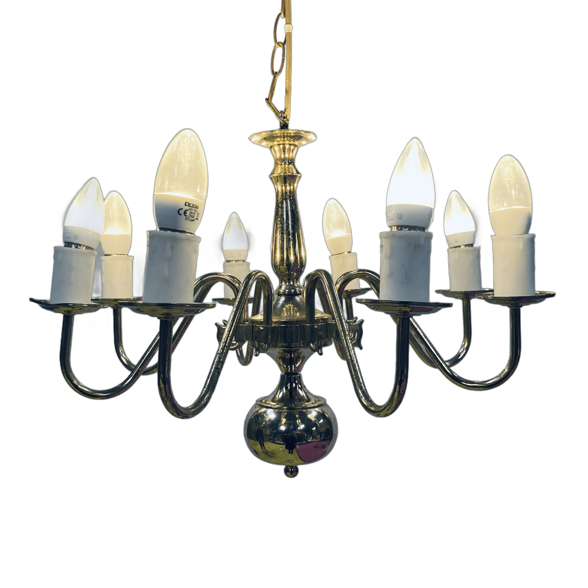 8 Arm Brass Chandelier (Small)