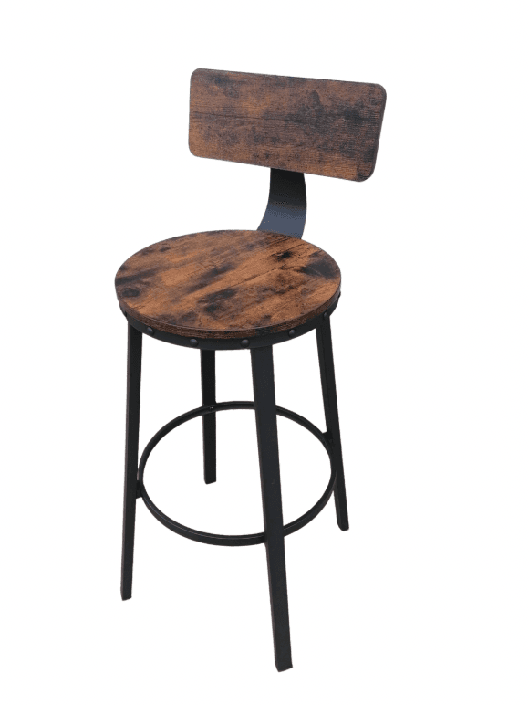Bar stool with back (41cm x 37cm x 100cm)
