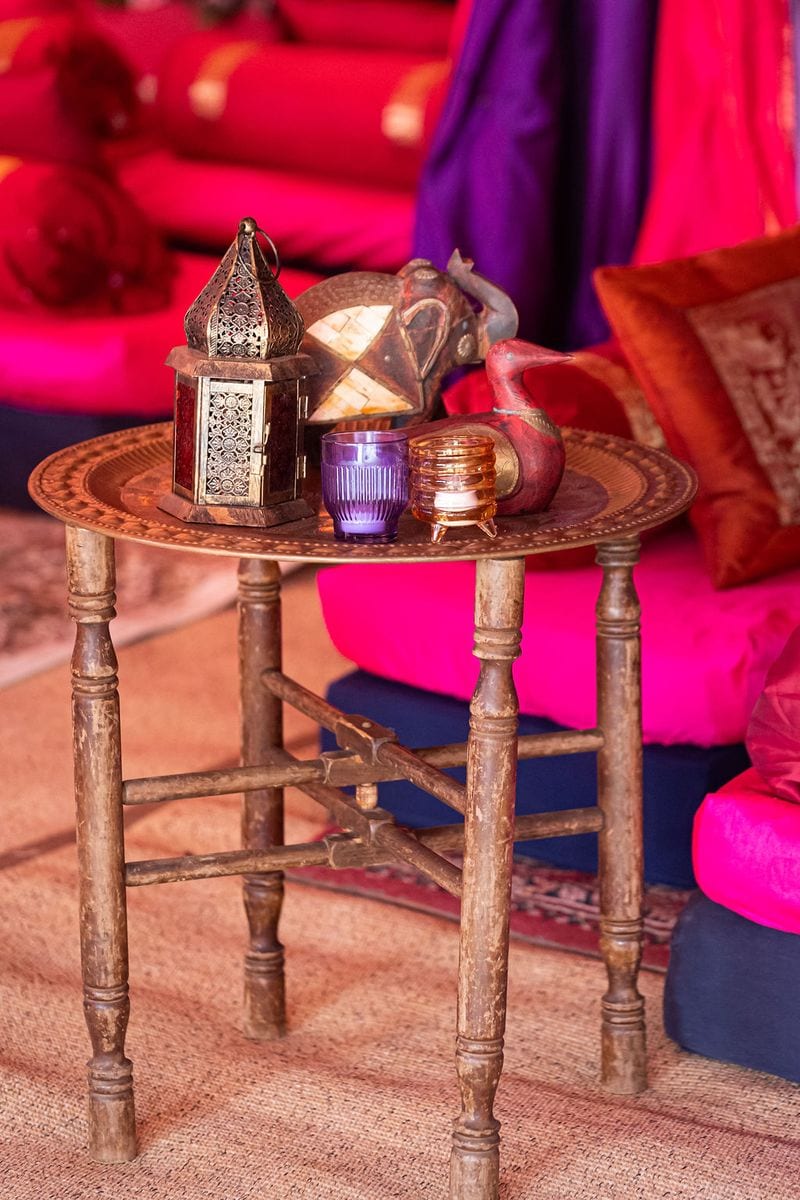 Brass tray table