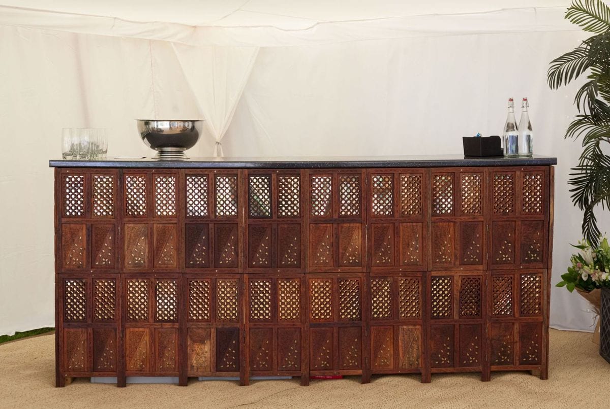 Carved Brass Inlay Bar (12ft x 3ft)