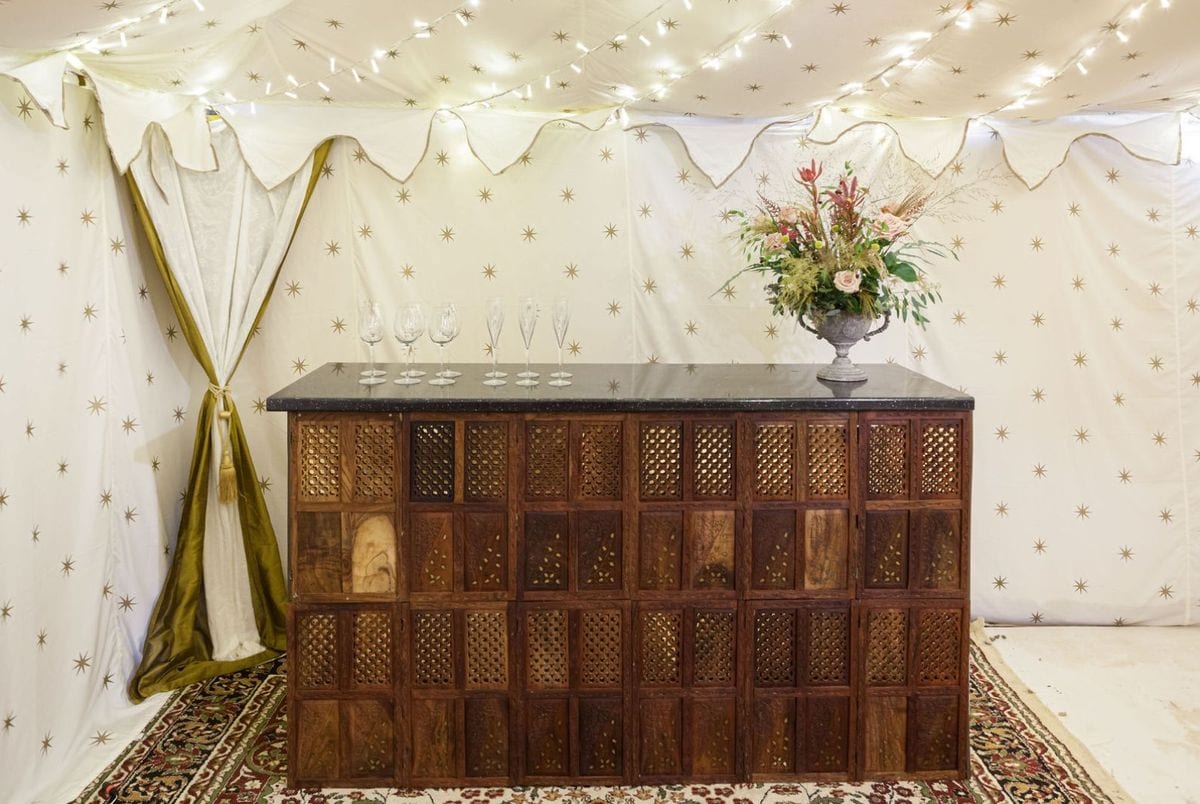Carved Brass Inlay Bar (8ft x 3ft)