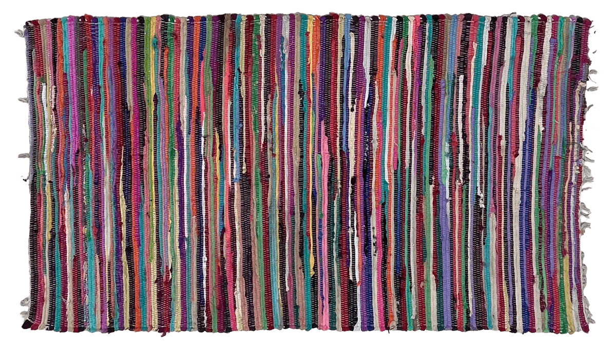 Colourful Striped Rag Rug