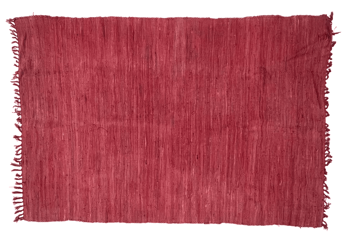 Cotton Rug - Cherry Red
