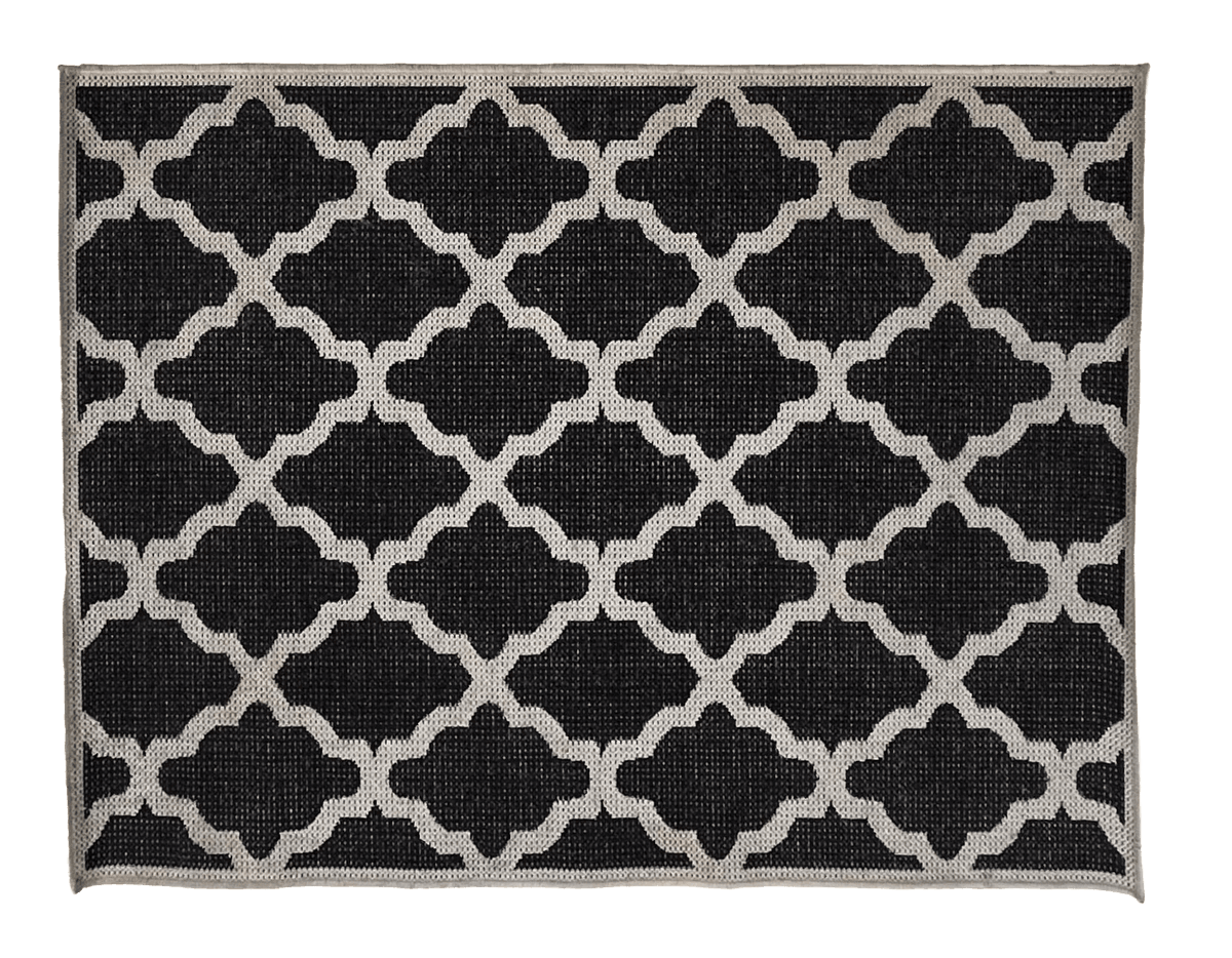 Fretwork Rug - Black