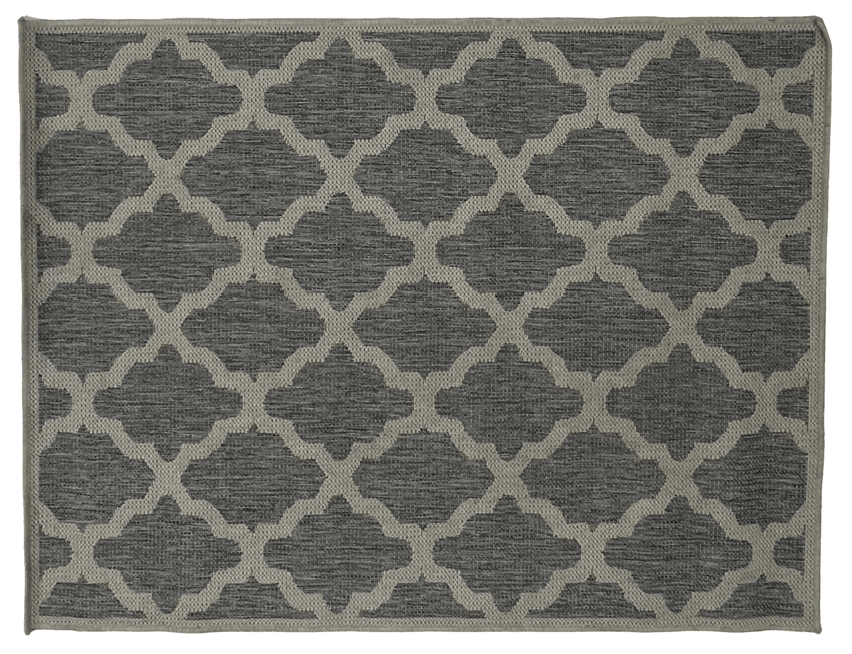 Fretwork Rug - Grey