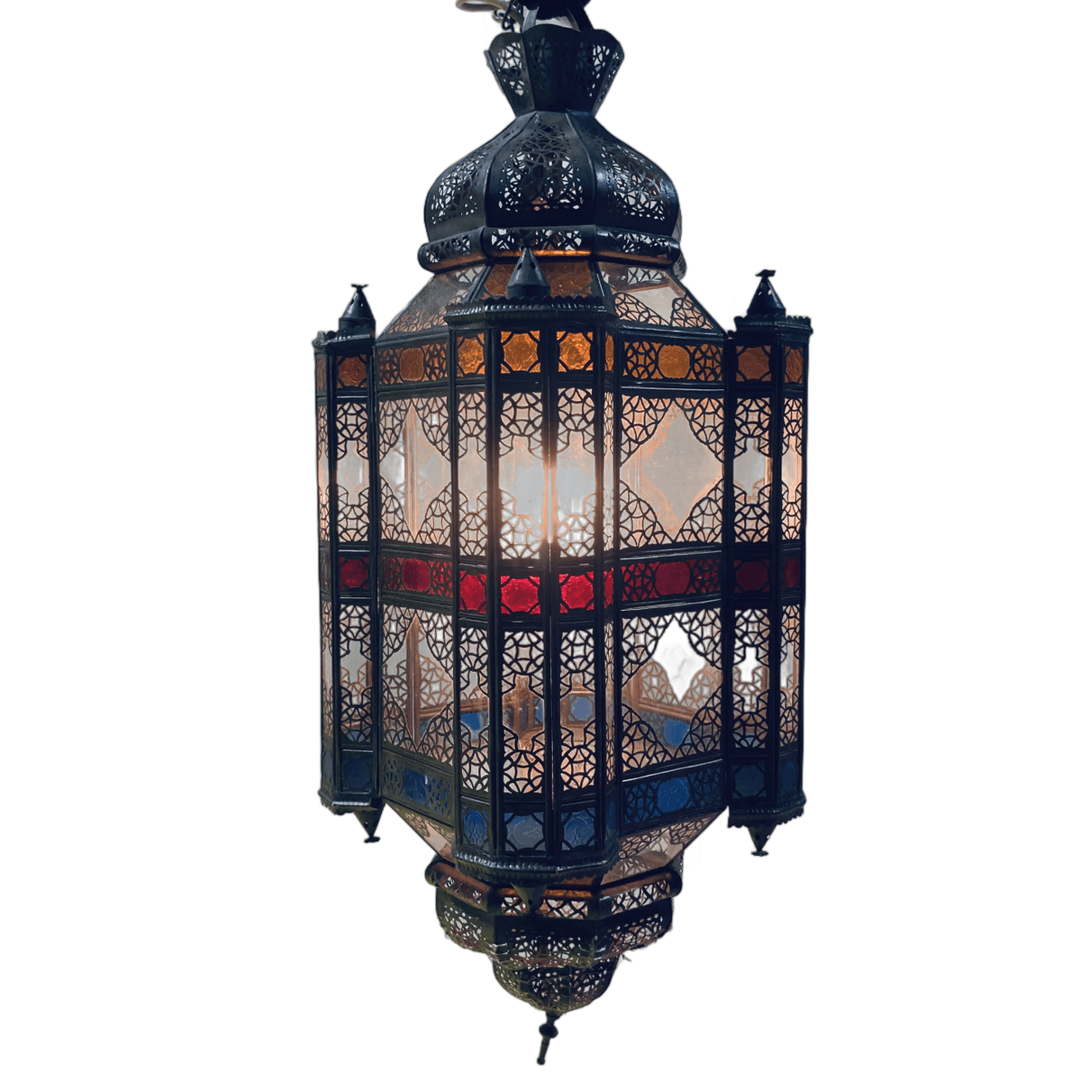 Glass Moroccan Lantern Chandelier (Large)