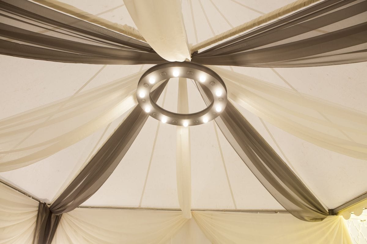 Gunmetal Grey Hoop Luminaire -10 Lamp