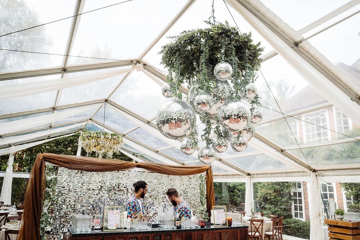 Mirrorball Frame Chandelier