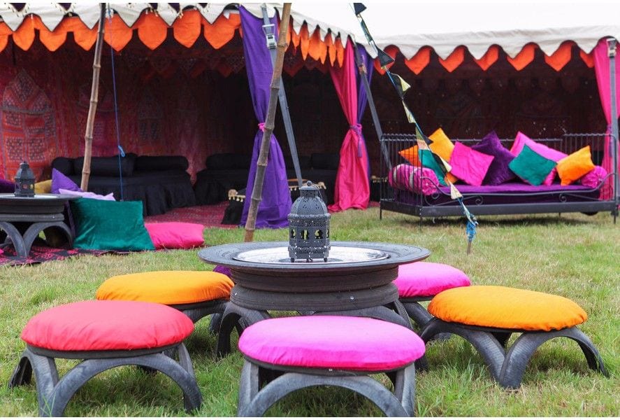 Moroccan recycled tyre furniture