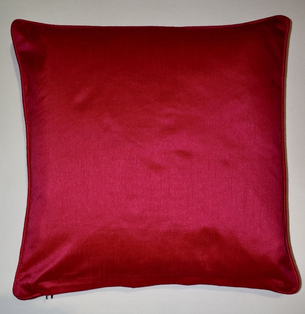 Plain Silk Cushion - Pink