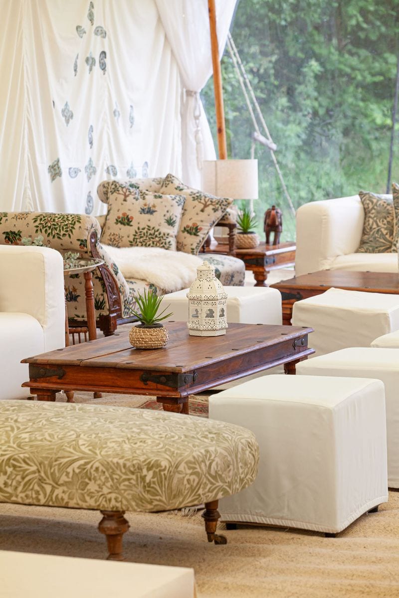 Plain wooden coffee table