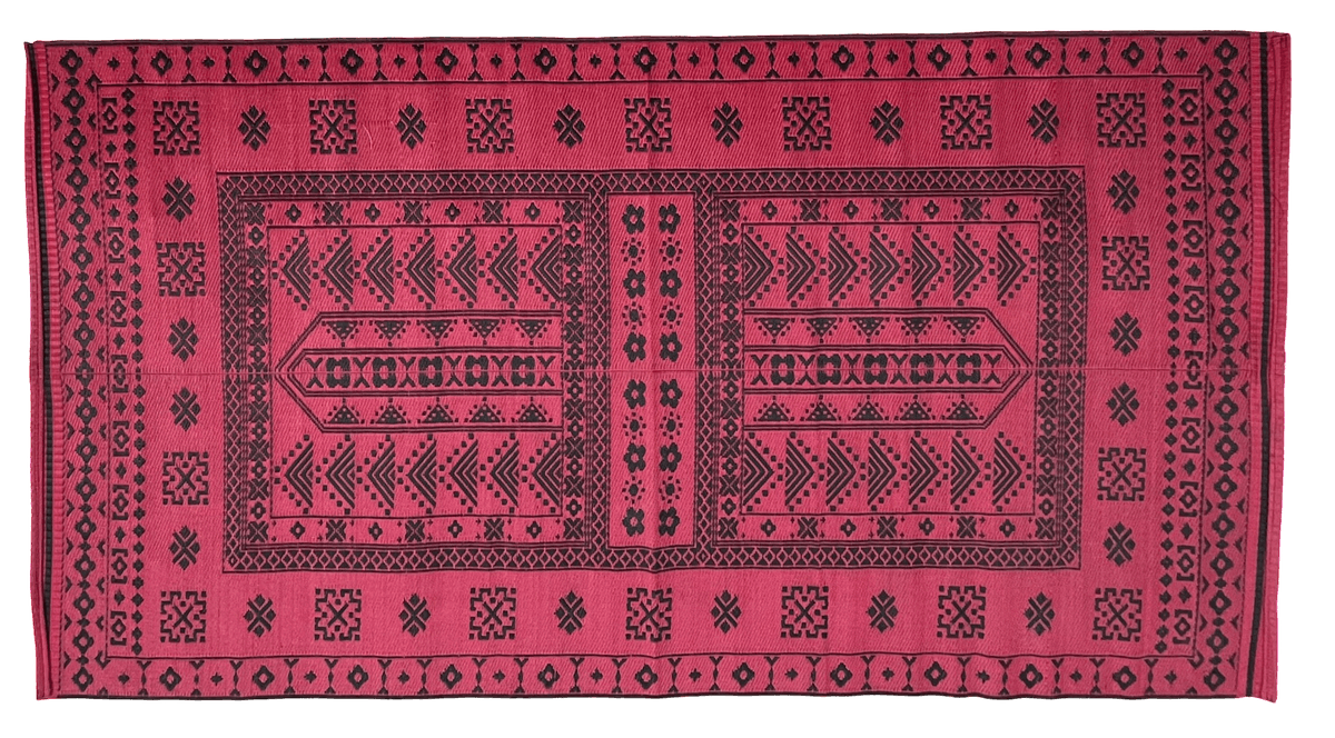 Plastic Rug - Red and Black
