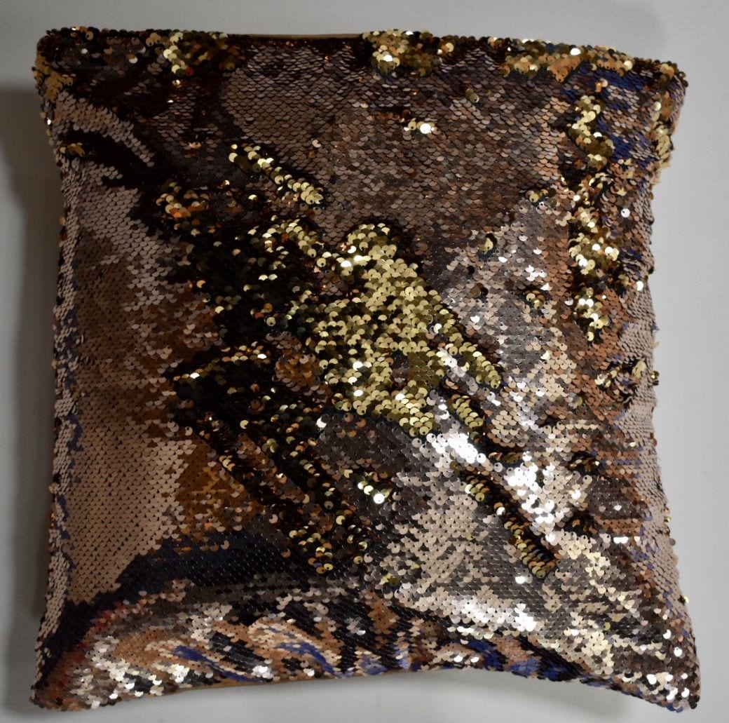 Sequin Cushion - Gold