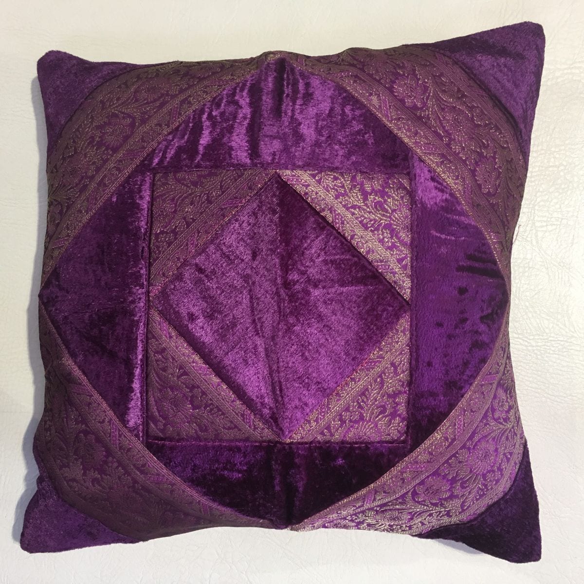 Varanasi Cushion - Purple Pink