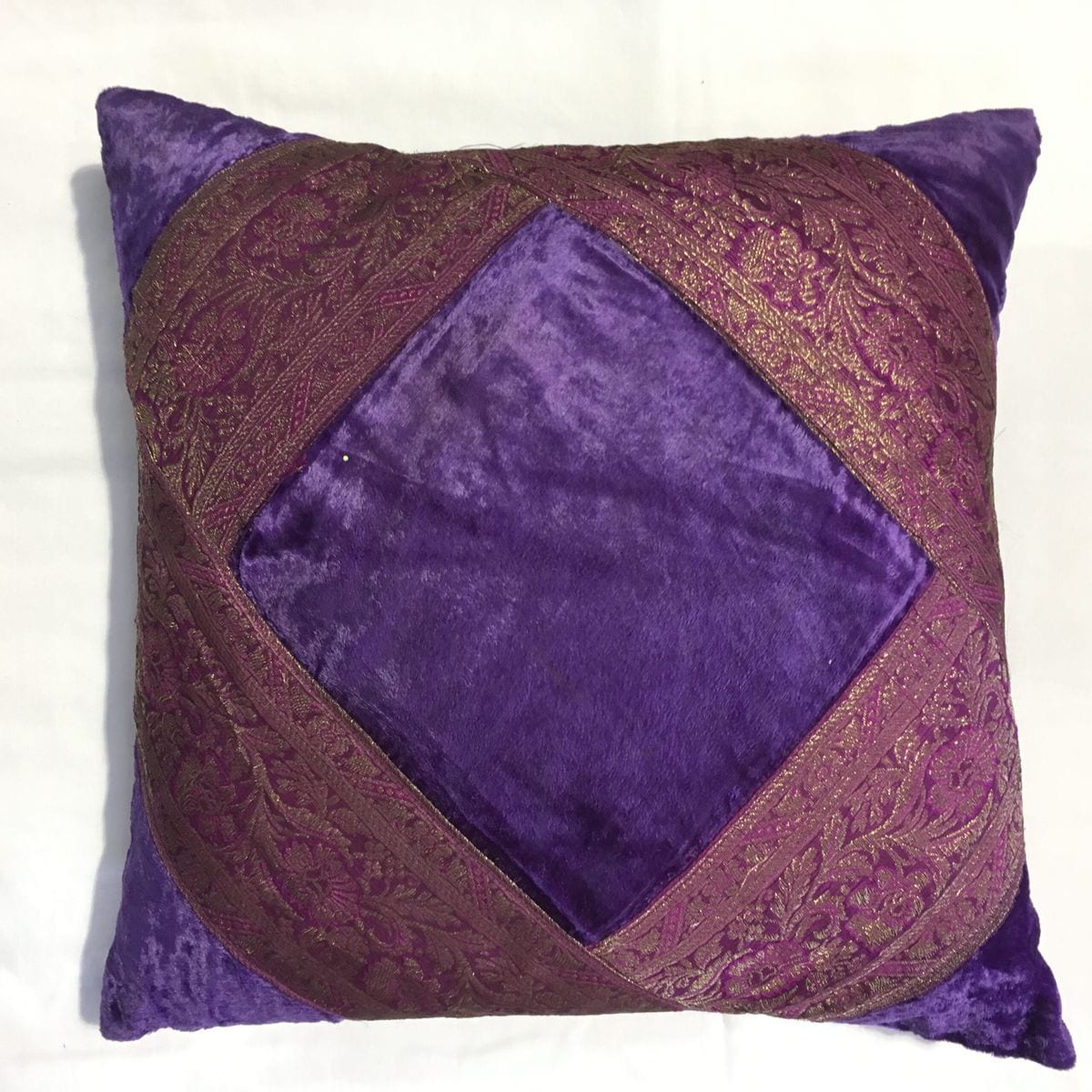 Varanasi Cushion - Purple Velvet