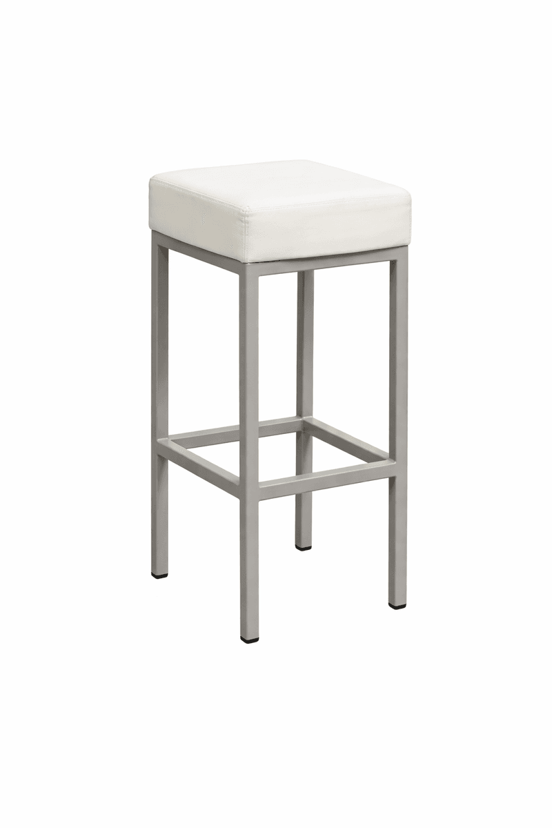 White Padded Bar Stool