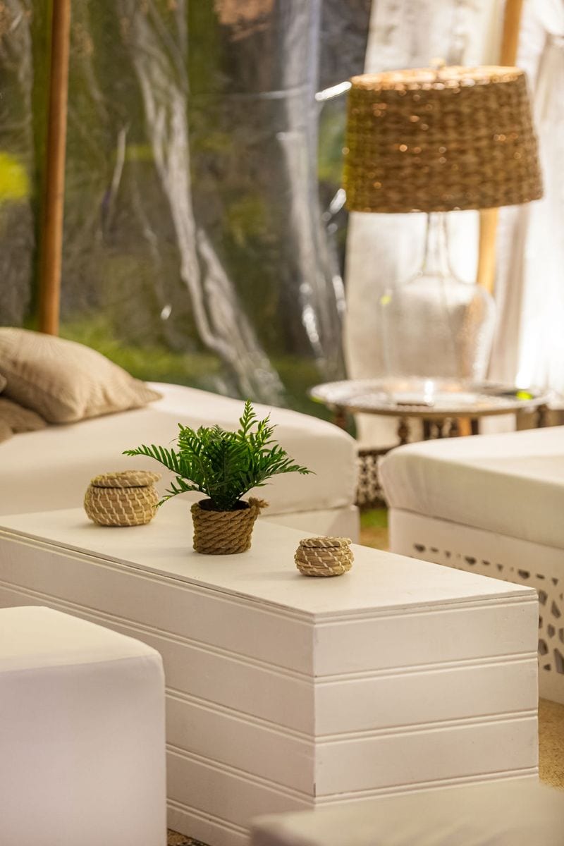 White tongue and groove coffee table