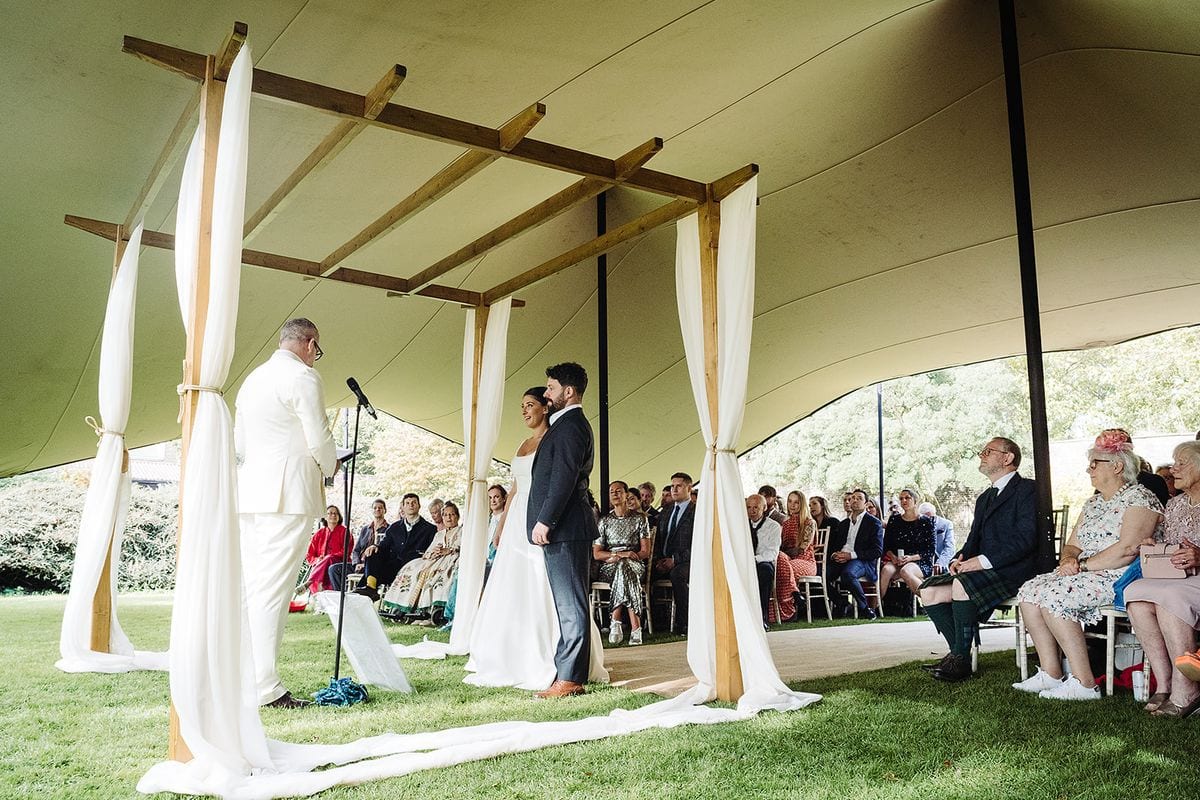 Wooden chuppah, with or without draping (200cm x 200cm x 230cm)