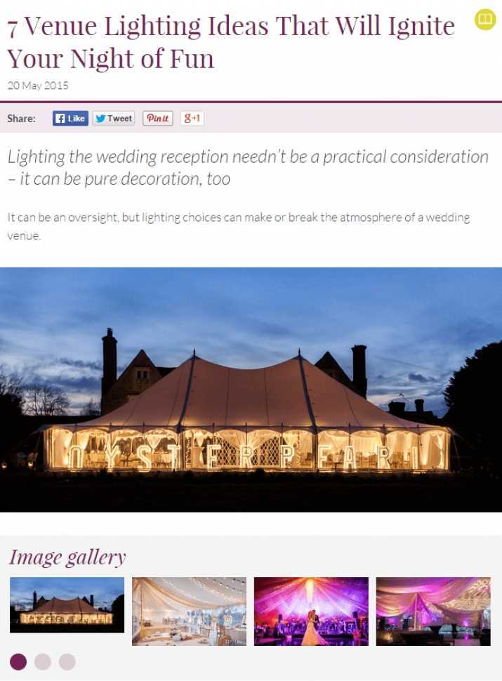7 Venue Lighting Ideas that Will Ignite our Night of Fun in Bride Website