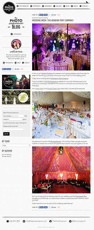 Wedding Week: The Arabian Tent Company in The Photo Emporium Website