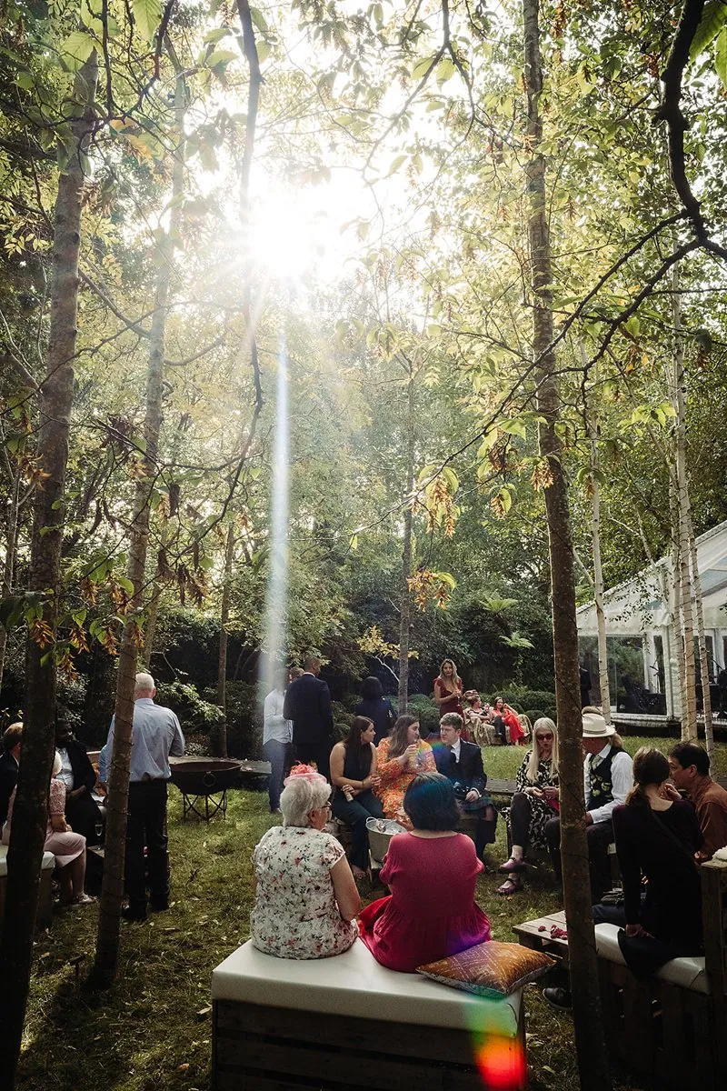 Jewish Garden Wedding in a Clear Marquee