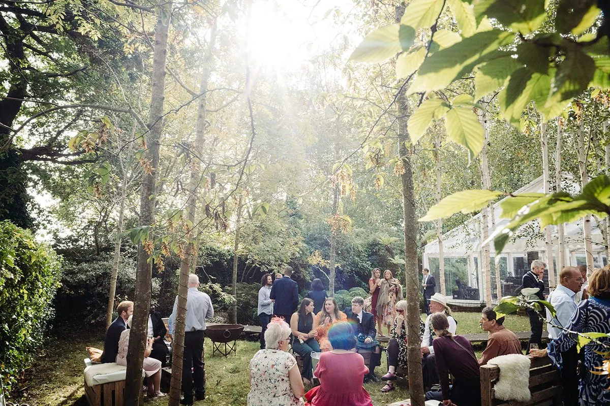 Jewish Garden Wedding in a Clear Marquee