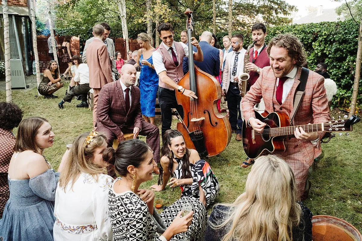 Jewish Garden Wedding in a Clear Marquee