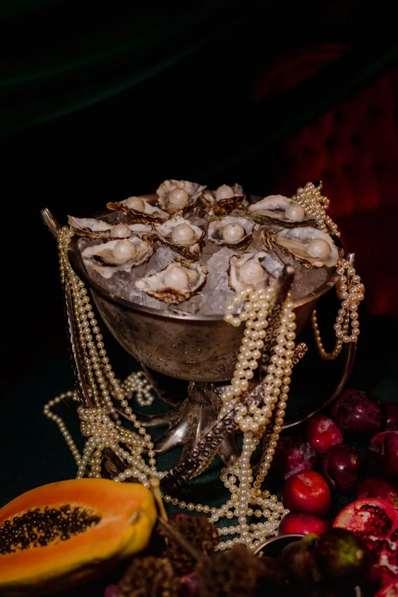 Wickedly Bound: A Study in Opulence Inside a Green Velvet Marquee