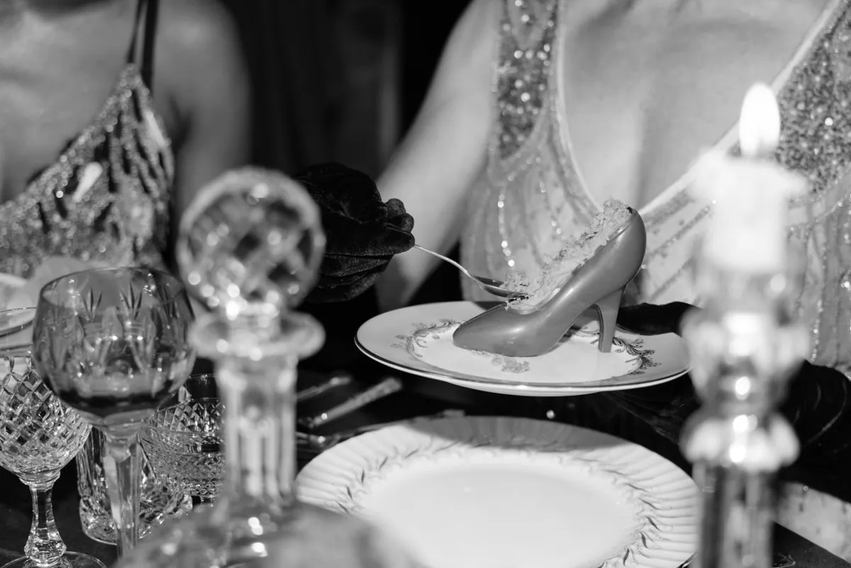 Wickedly Bound: A Study in Opulence Inside a Green Velvet Marquee
