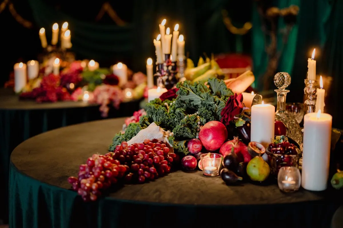 Wickedly Bound: A Study in Opulence Inside a Green Velvet Marquee