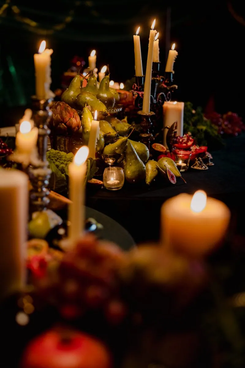 Wickedly Bound: A Study in Opulence Inside a Green Velvet Marquee