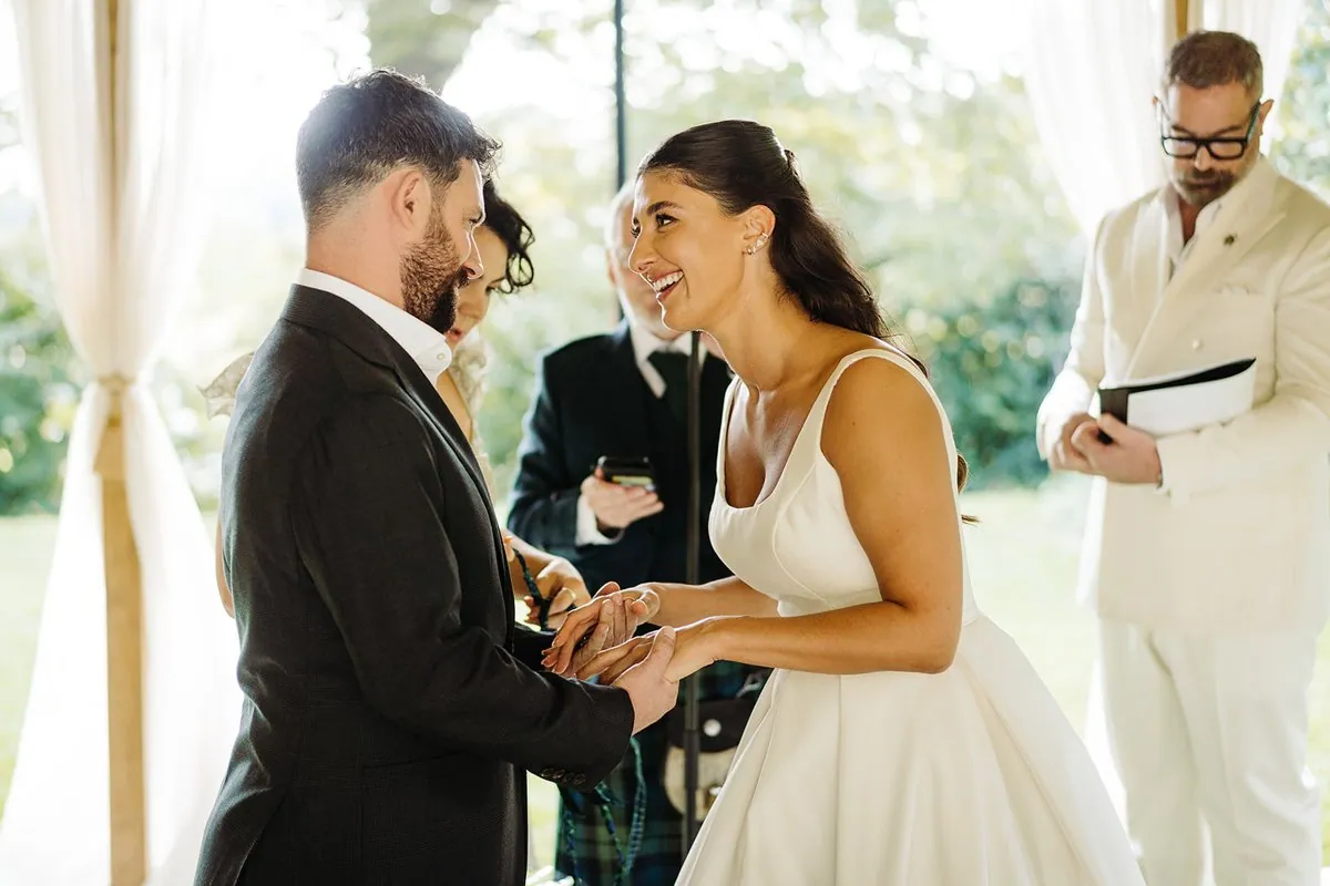 Jewish Garden Wedding in a Clear Marquee