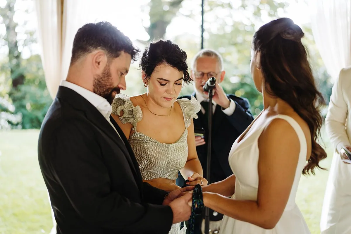 Jewish Garden Wedding in a Clear Marquee