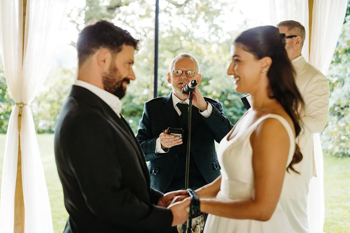 Jewish Garden Wedding in a Clear Marquee