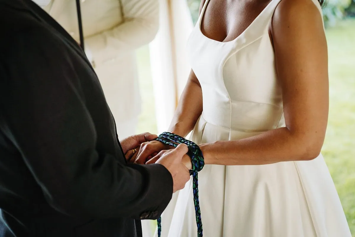 Jewish Garden Wedding in a Clear Marquee
