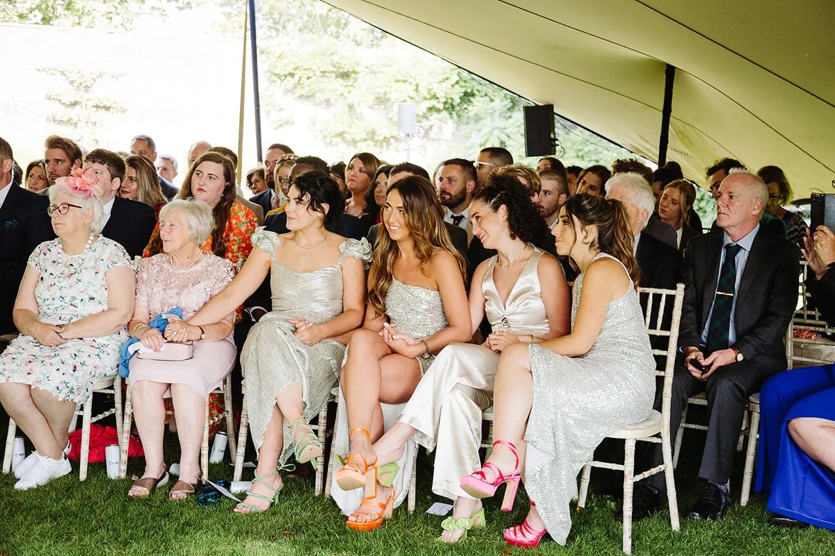 Jewish Garden Wedding in a Clear Marquee