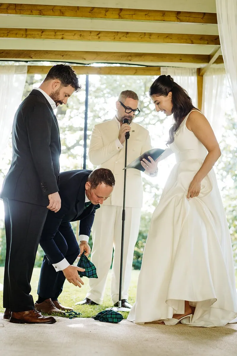 Jewish Garden Wedding in a Clear Marquee