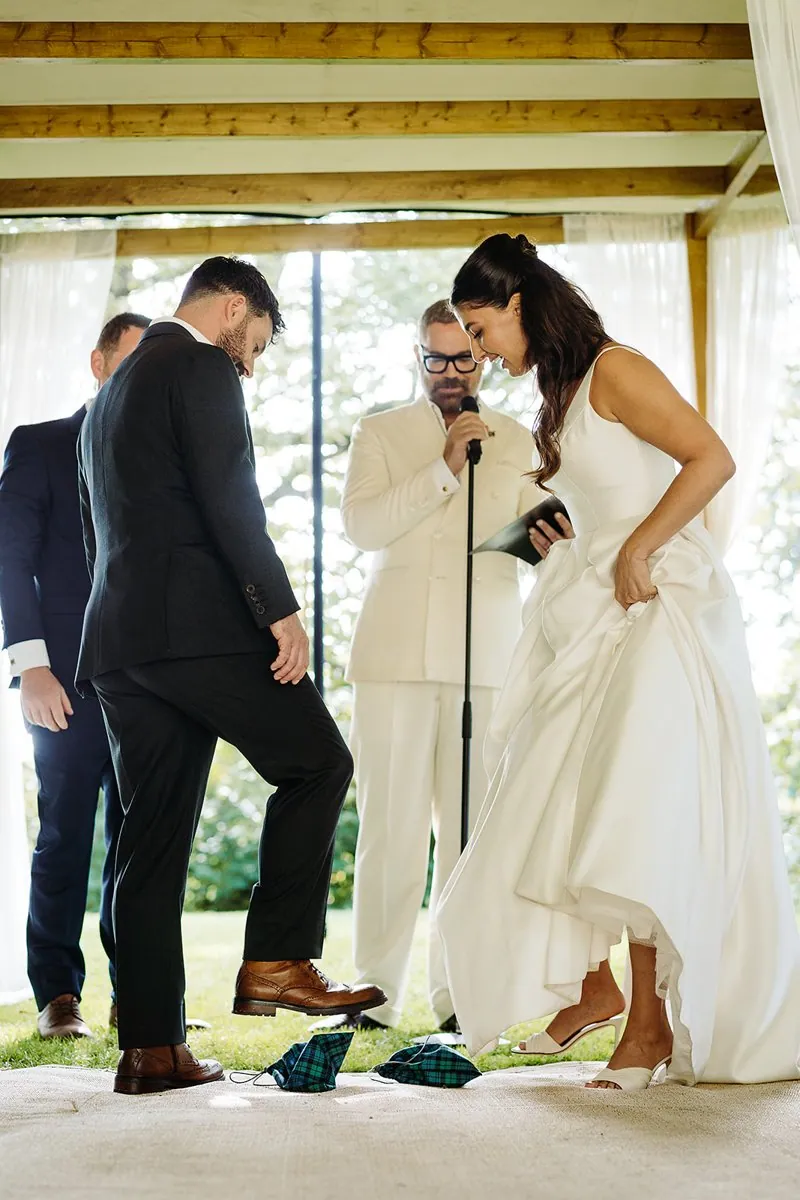 Jewish Garden Wedding in a Clear Marquee