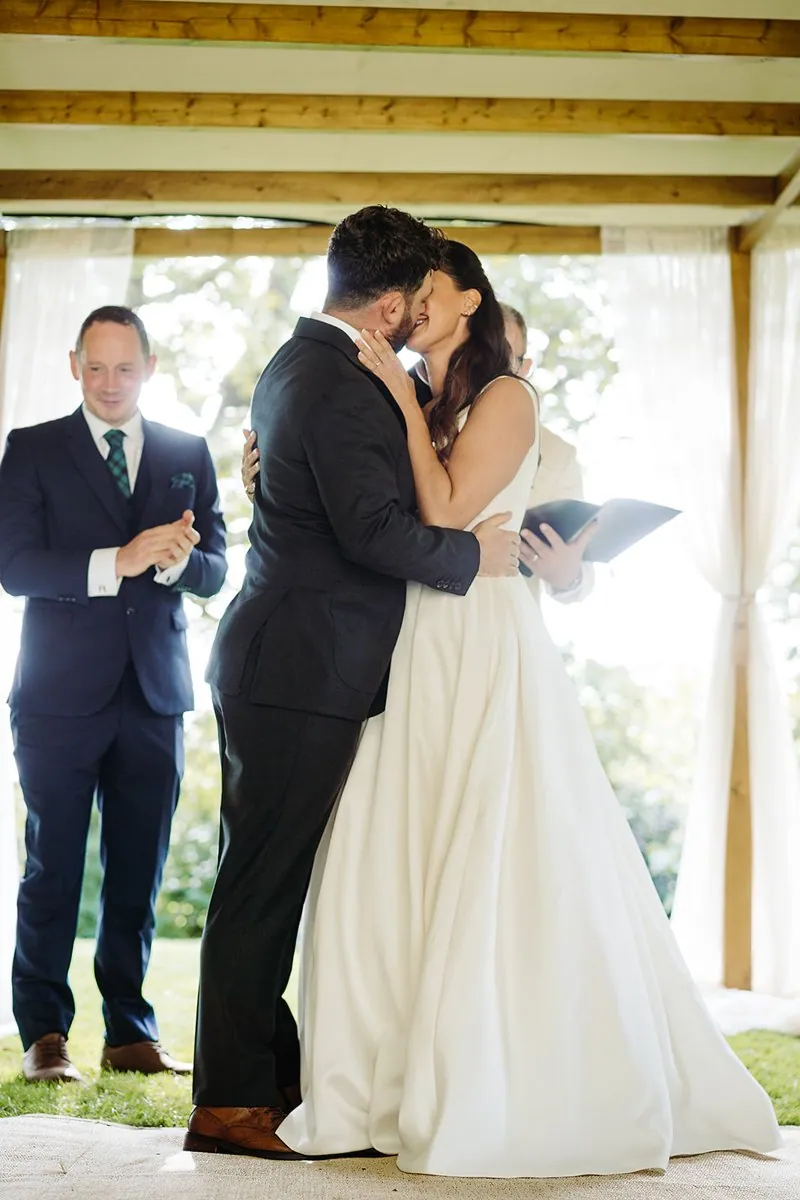 Jewish Garden Wedding in a Clear Marquee