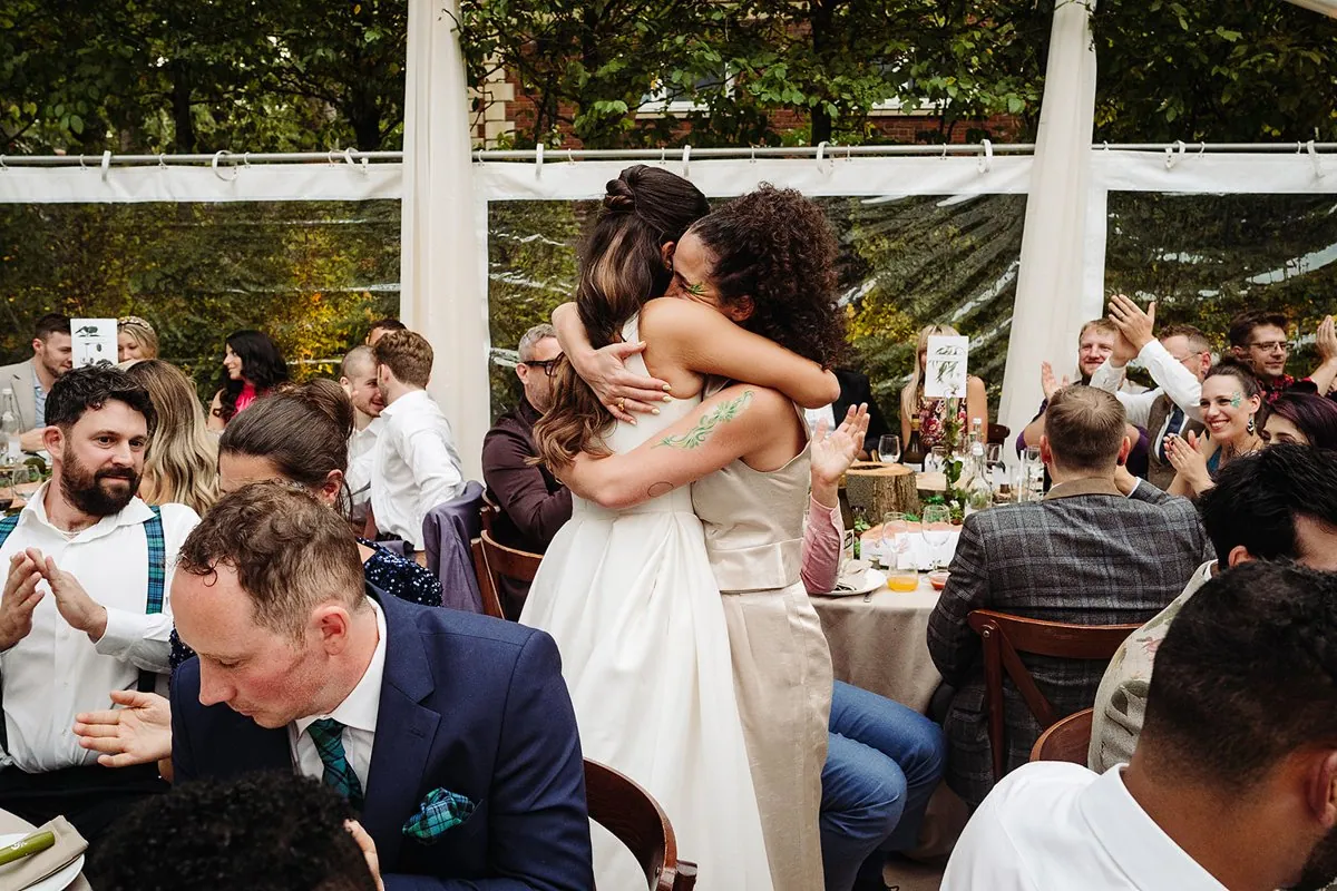Jewish Garden Wedding in a Clear Marquee