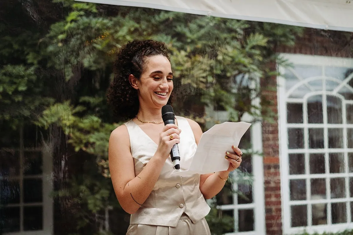 Jewish Garden Wedding in a Clear Marquee