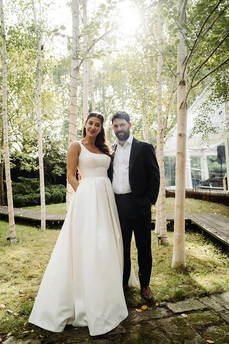 Jewish Garden Wedding in a Clear Marquee