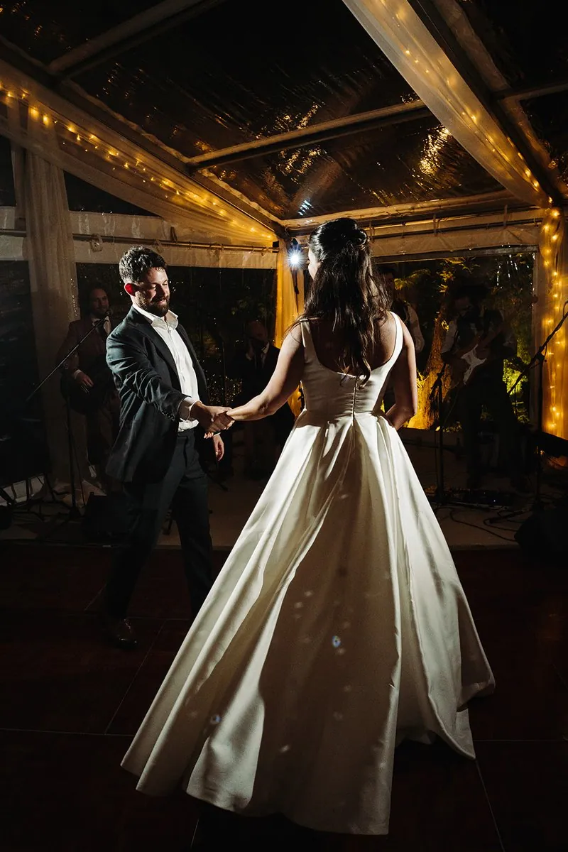 Jewish Garden Wedding in a Clear Marquee
