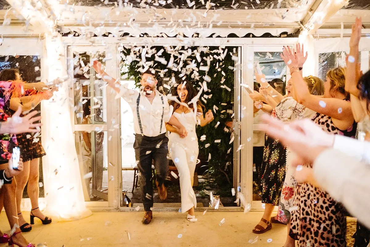 Jewish Garden Wedding in a Clear Marquee