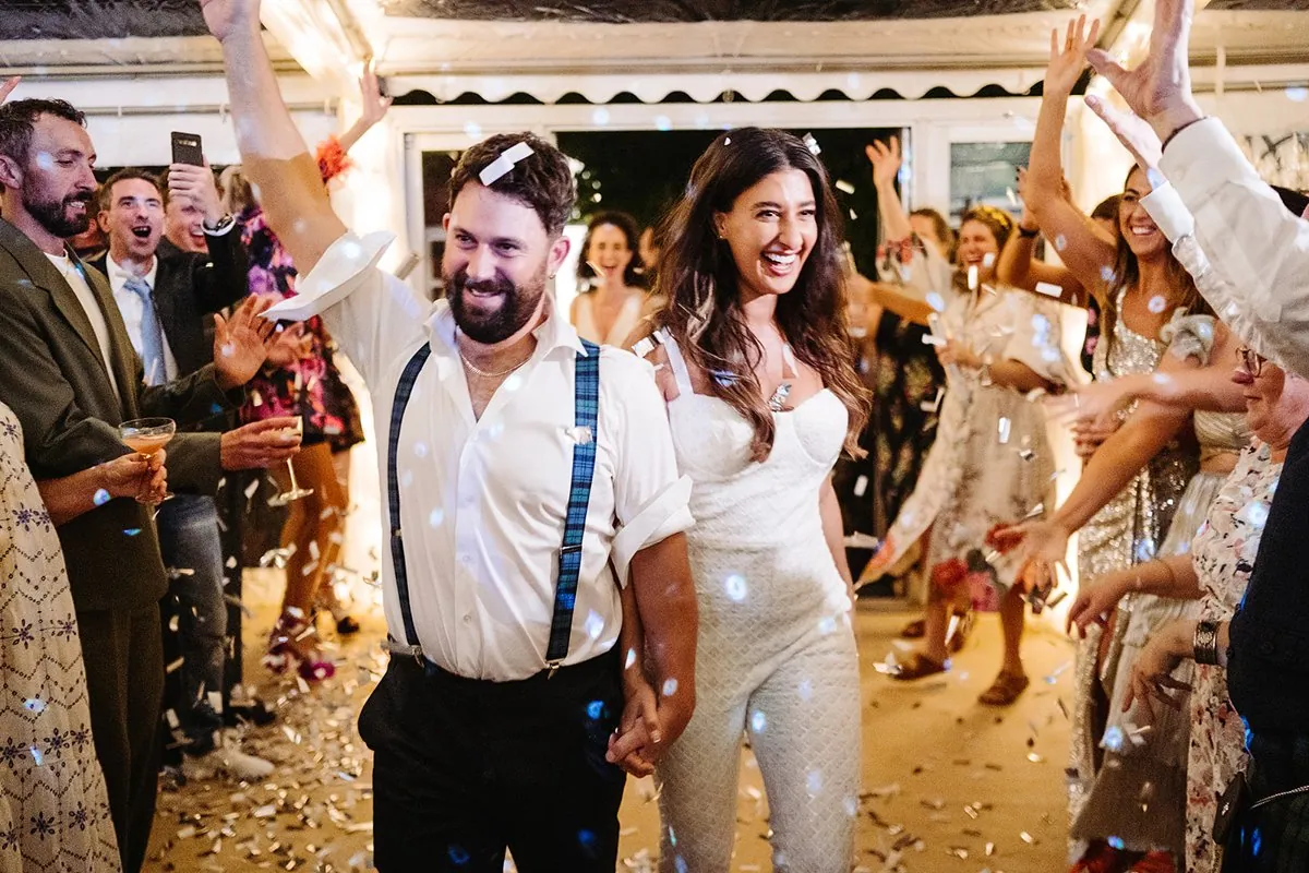 Jewish Garden Wedding in a Clear Marquee