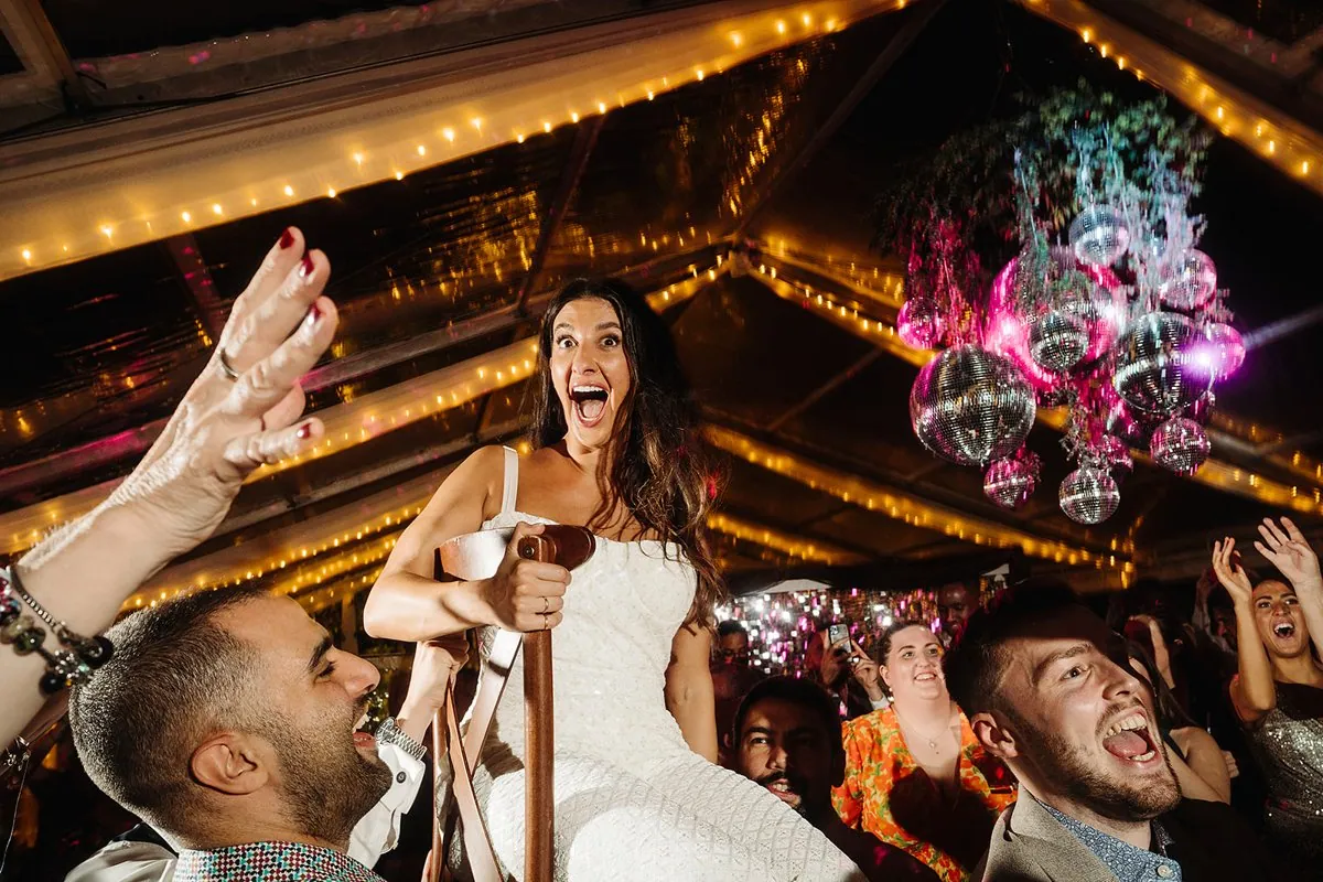 Jewish Garden Wedding in a Clear Marquee