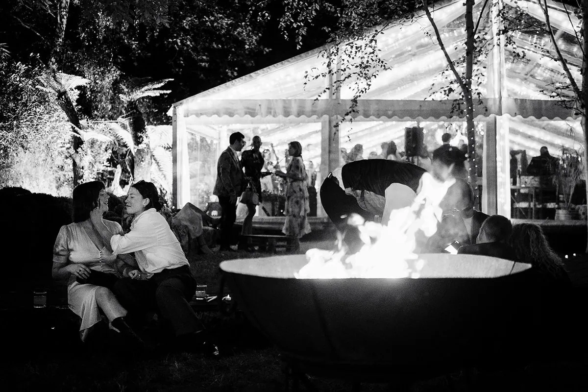 Jewish Garden Wedding in a Clear Marquee